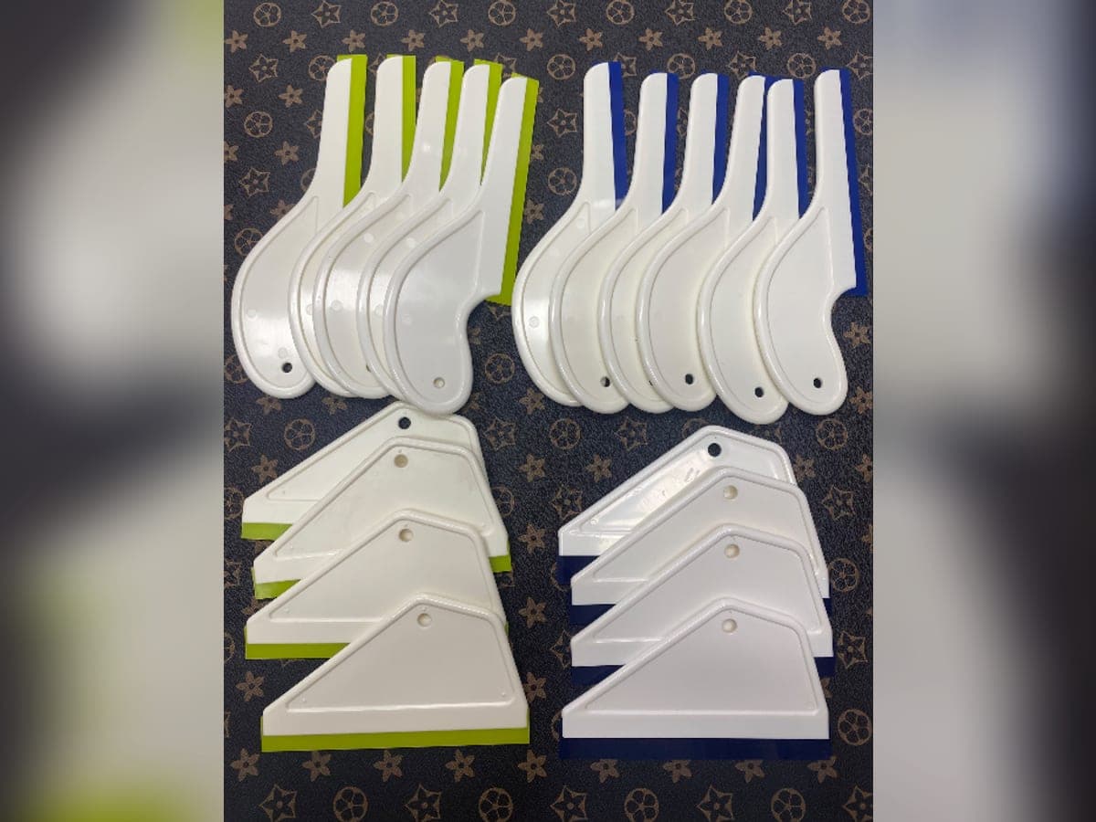 Spatula Plastike me Buzë Gome (Jeshile / Blu)